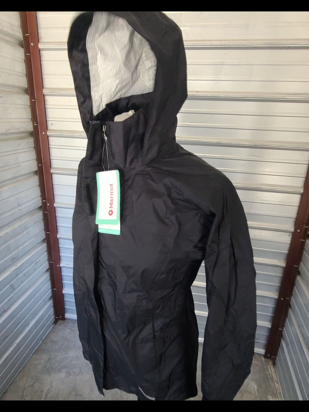 Marmot Precip Eco Women's Small Black Hooded Rain Jacket